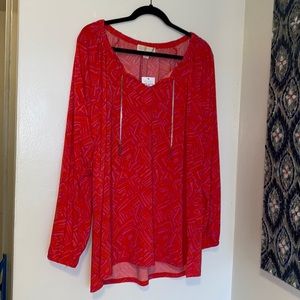 MICHAEL Michael Kors
Paisley Keyhole Peasant Top